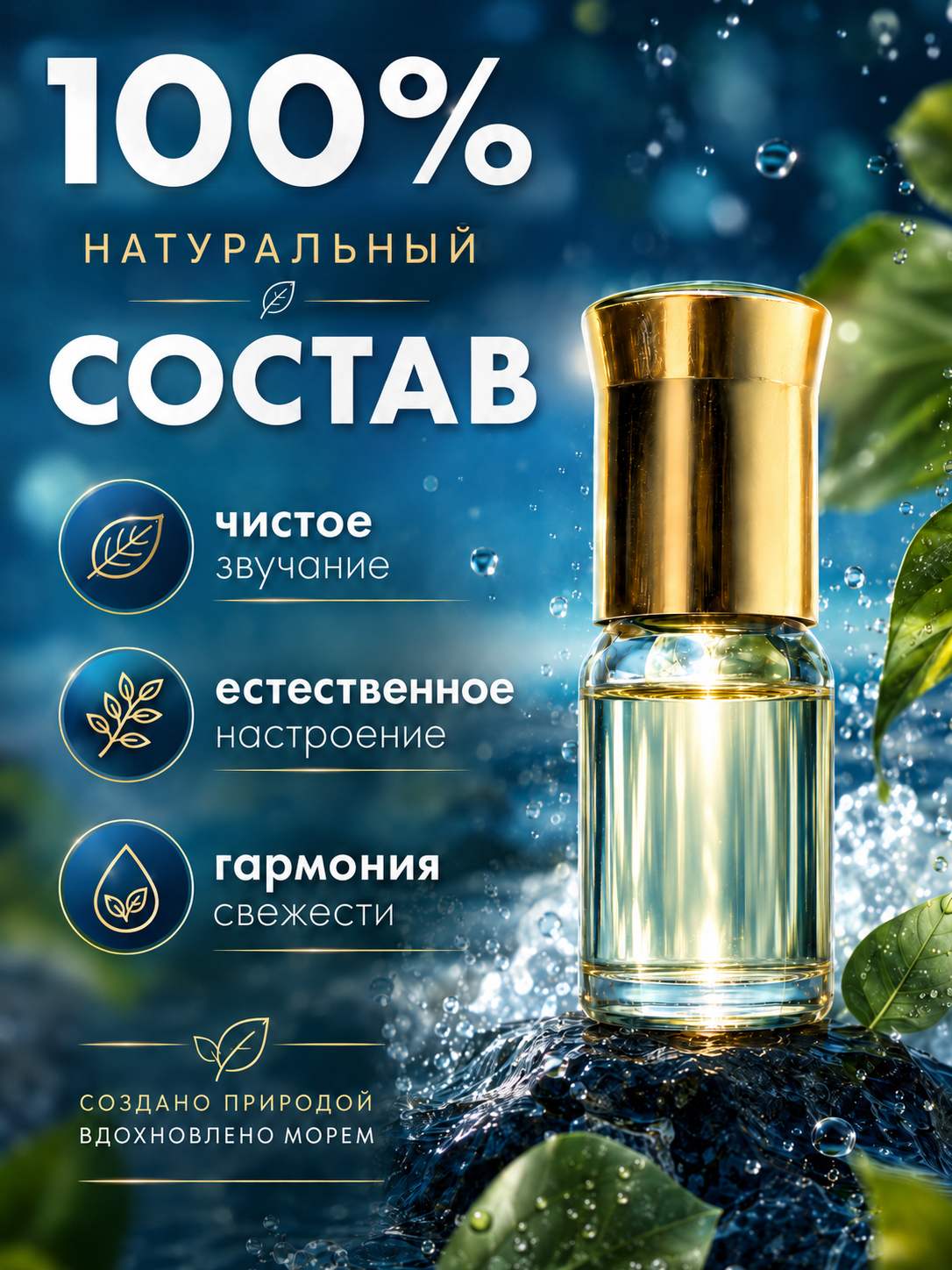 Солёный ветер - масляные духи Аурасо, духи-масло, арома масло, духи женские, мужские, унисекс, флакон роллер — изображение 4