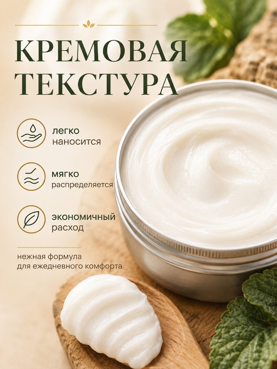 Пачули и сандал - натуральный кремовый дезодорант Аурасо, парфюмированный, для женщин и мужчин, унисекс — изображение 3