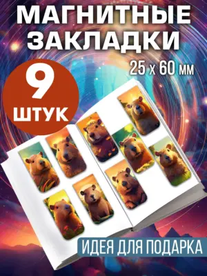 Набор магнитных закладок, 9 штук