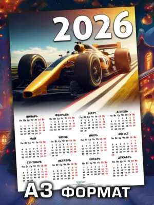 Календарь 2026, листовой настенный, формат А3