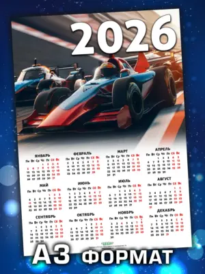 Календарь 2026, листовой настенный, формат А3