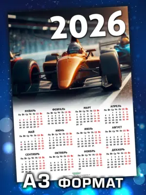 Календарь 2026, листовой настенный, формат А3