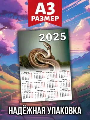 Календарь 2026, листовой настенный, формат А3, 30 на 40 см