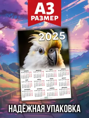 Календарь 2026, листовой настенный, формат А3, 30 на 40 см
