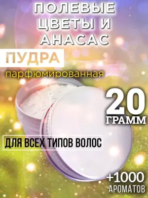 Полевые цветы и анасас - пудра для объёма волос, 20 гр