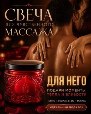 Для него - эротическая массажная свеча для интимного массажа