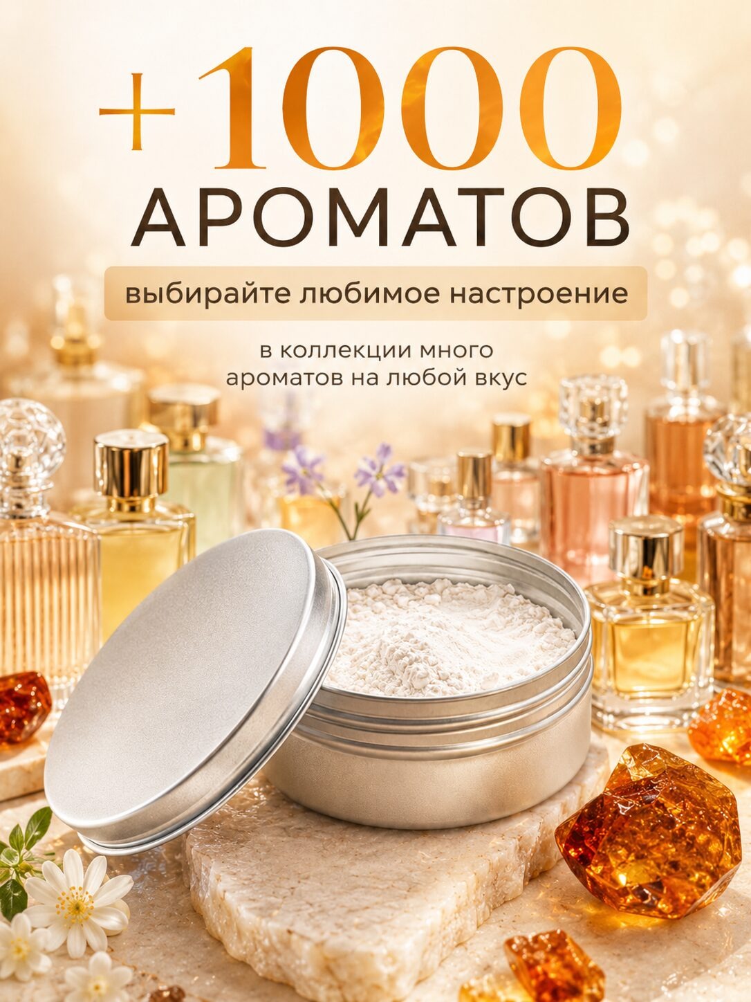Янтарь - ароматизированный тальк для тела — изображение 6