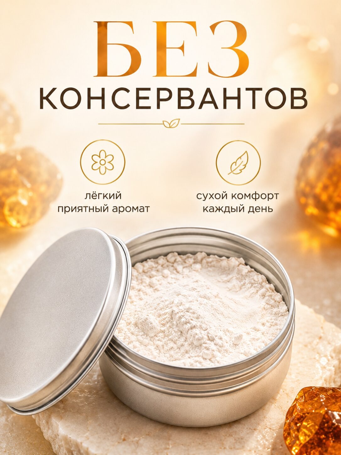 Янтарь - ароматизированный тальк для тела — изображение 5