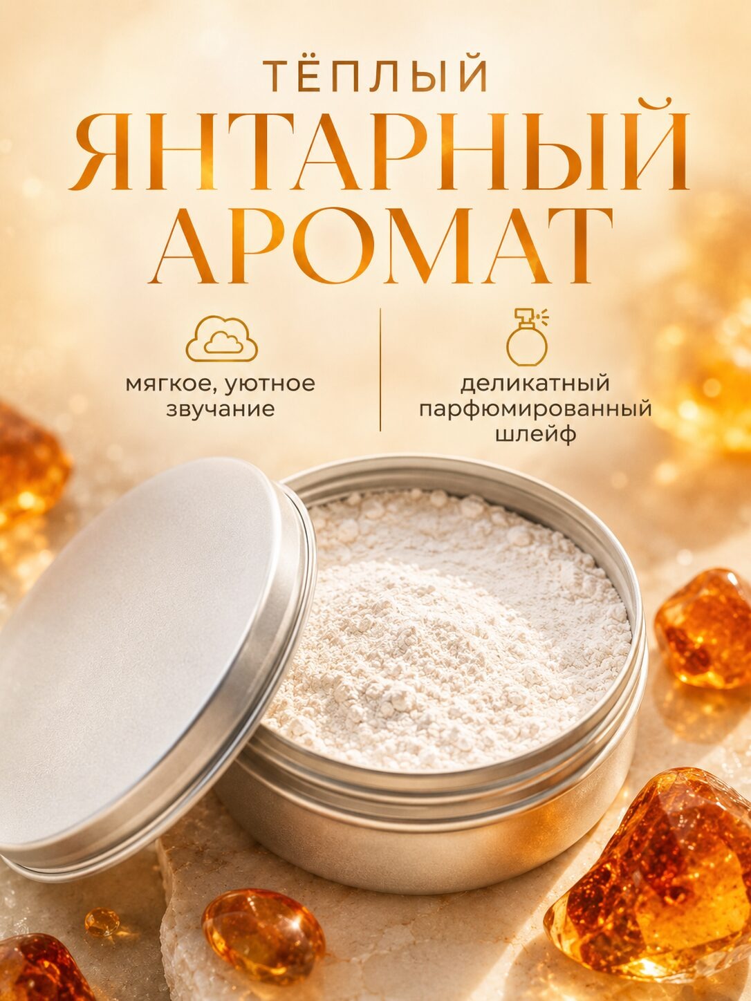 Янтарь - ароматизированный тальк для тела — изображение 2
