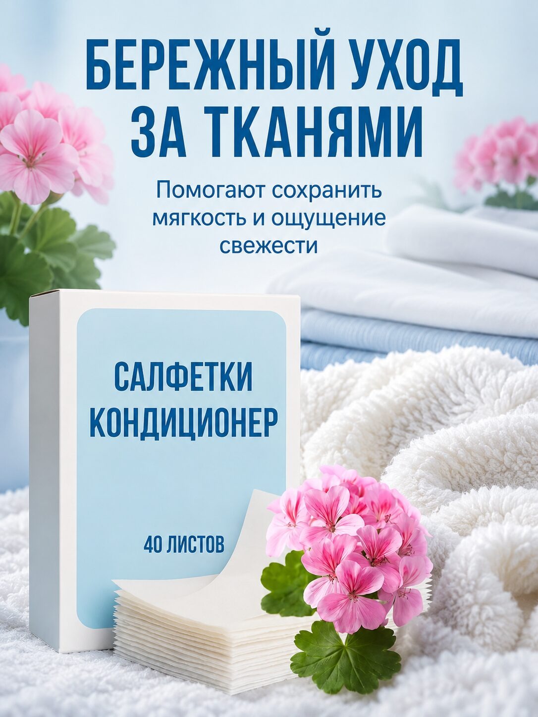 Кондиционер для белья салфетки в сушильную машину 40 шт. — изображение 5