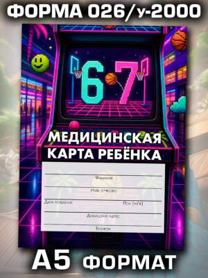 Медицинская карта в школу и детский сад, формат А5