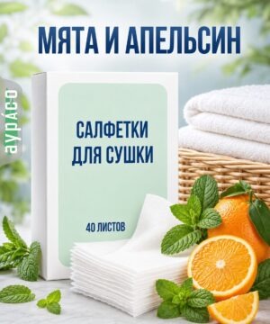 Кондиционер для белья салфетки в сушильную машину 40 шт.