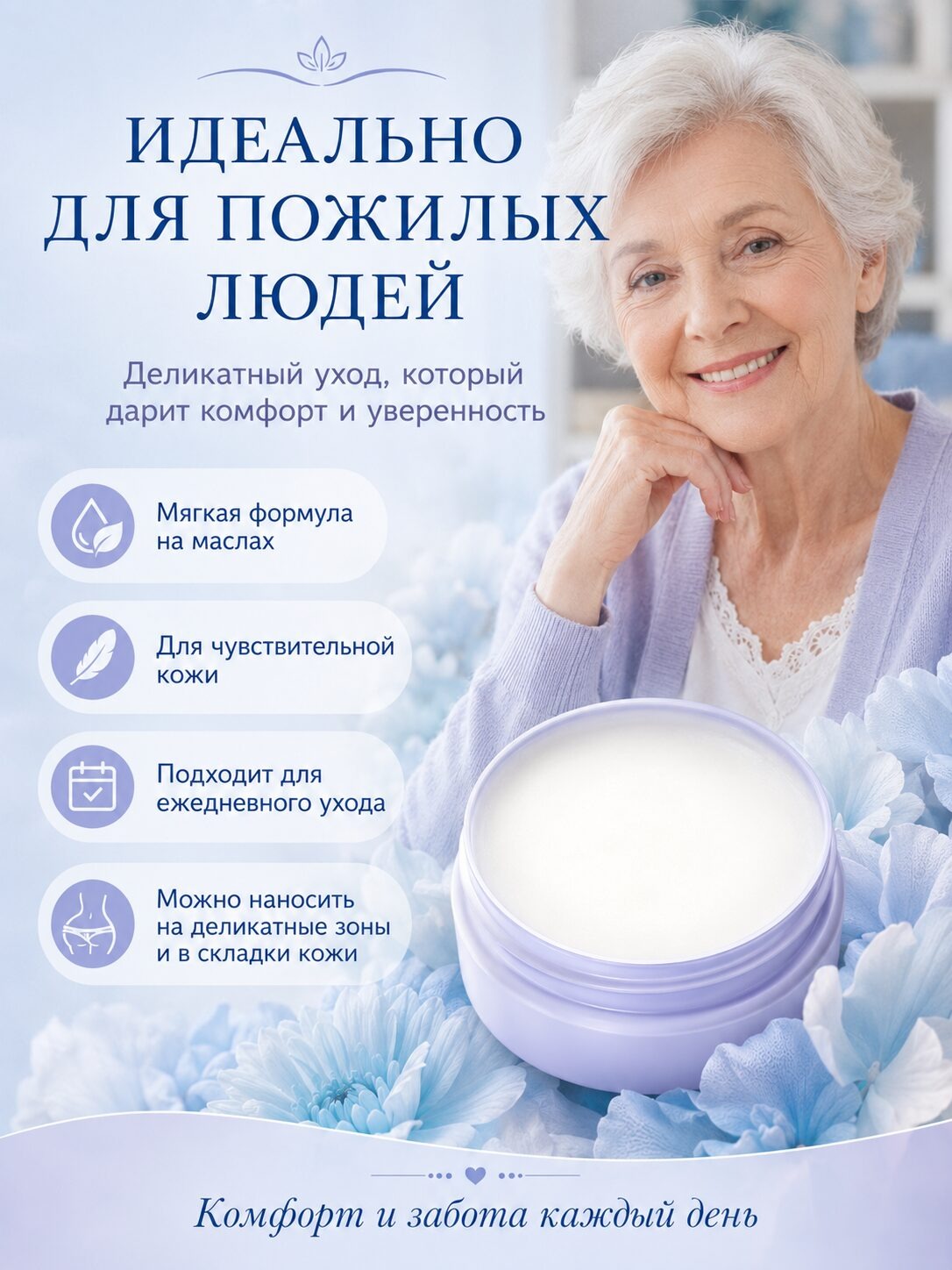 Натуральный кремовый дезодорант Аурасо для пожилых людей, без отдушки — изображение 2