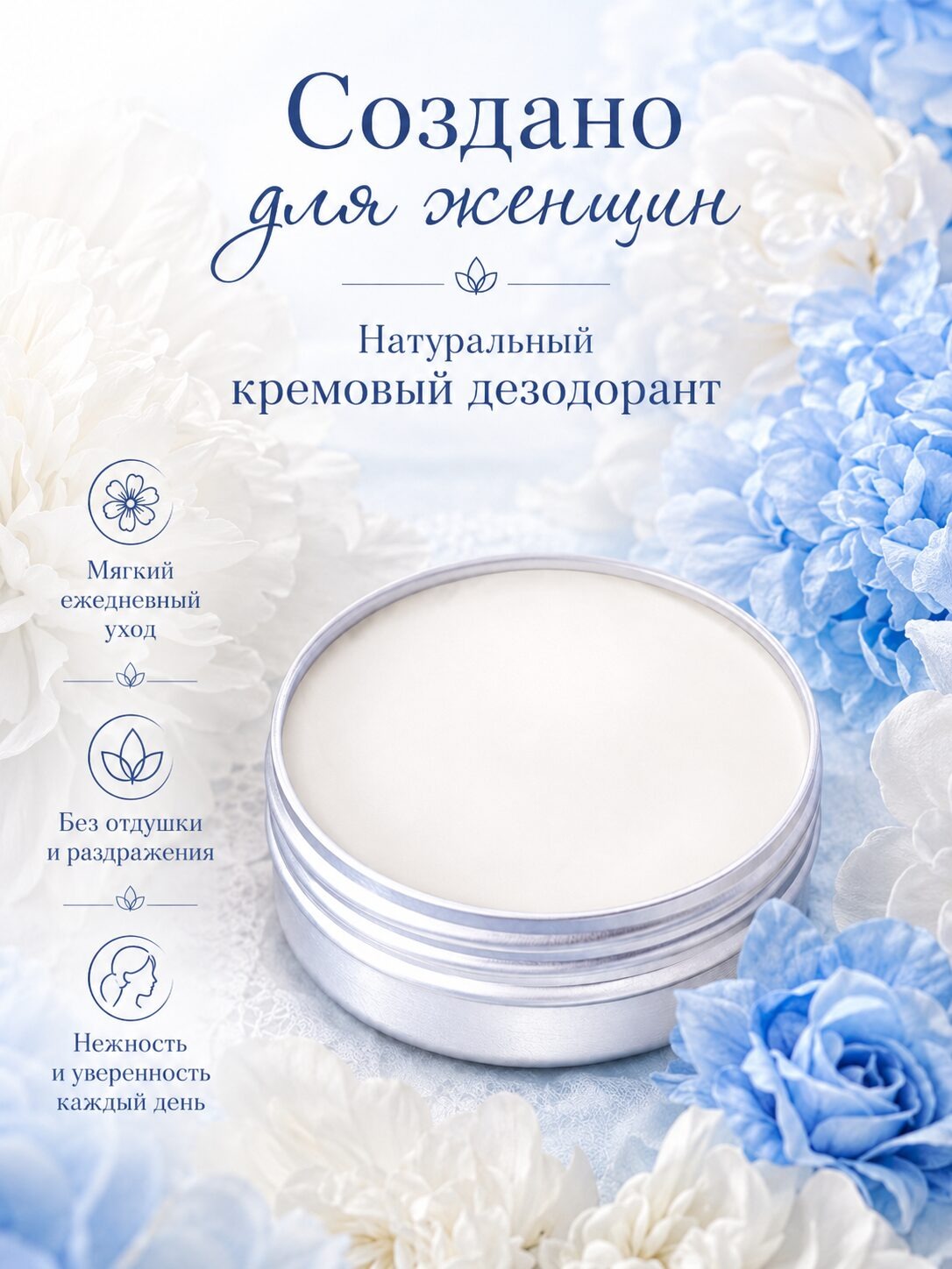 Натуральный кремовый дезодорант Аурасо для женщин, без отдушки — изображение 3